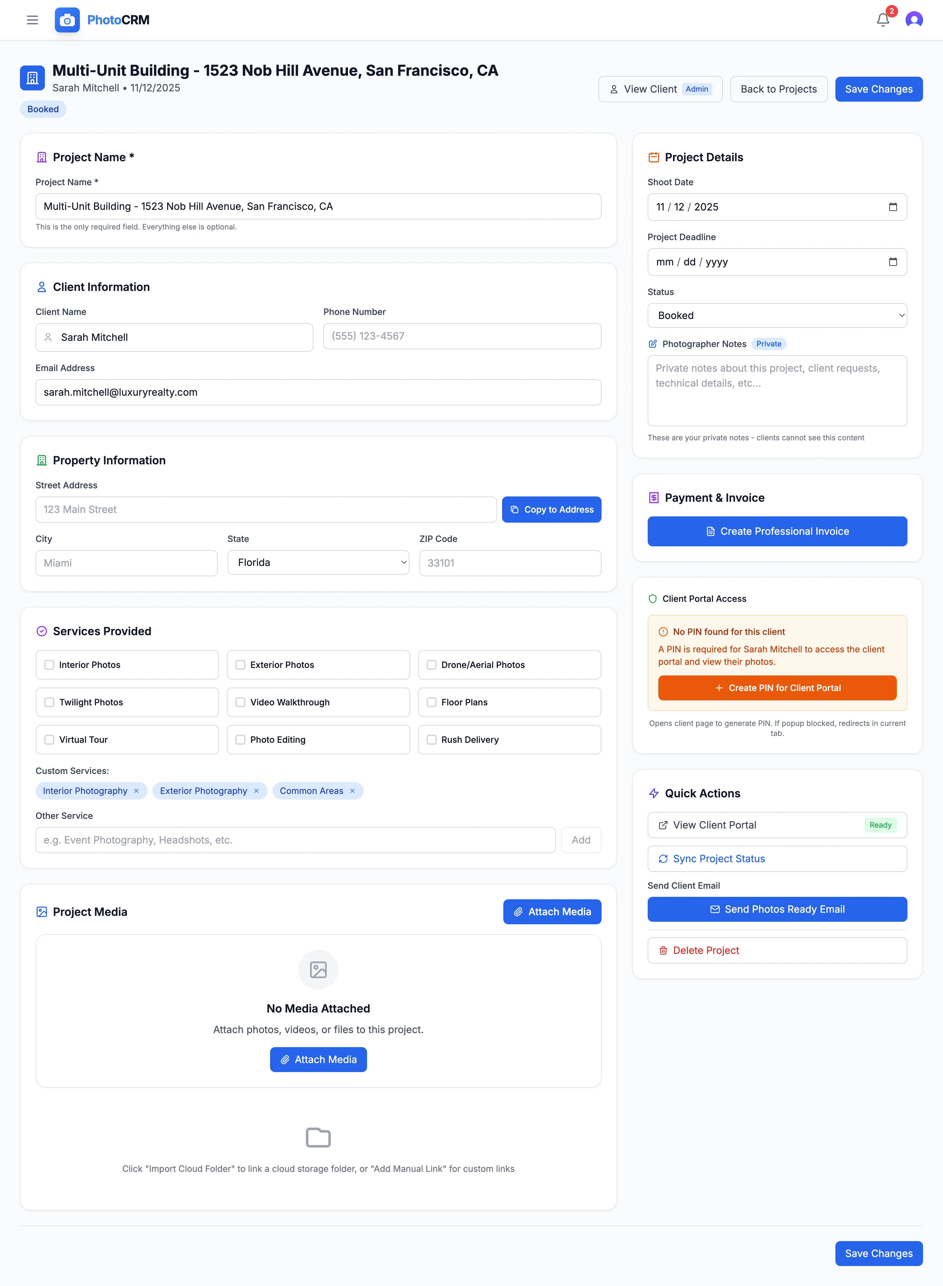 PhotoCRM Project Details